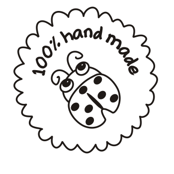drewniana pieczątka z biedronką 100% handmade