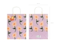Torebka na prezenty z nadrukiem w kwiatki - SweetPrint.pl