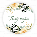 Personalizowane naklejki z kwiatowym motywem - naklejki ślubne -  SweetPrint.pl