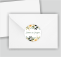 Personalizowane naklejki z kwiatowym motywem - naklejki ślubne -  SweetPrint.pl