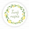 Personalizowane naklejki z motywem cytryn - SweetPrint.pl