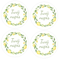 Personalizowane naklejki z motywem cytryn - SweetPrint.pl