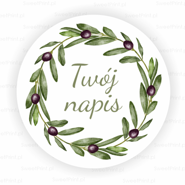 Personalizowane naklejki z motywem oliwek - SweetPrint.pl
