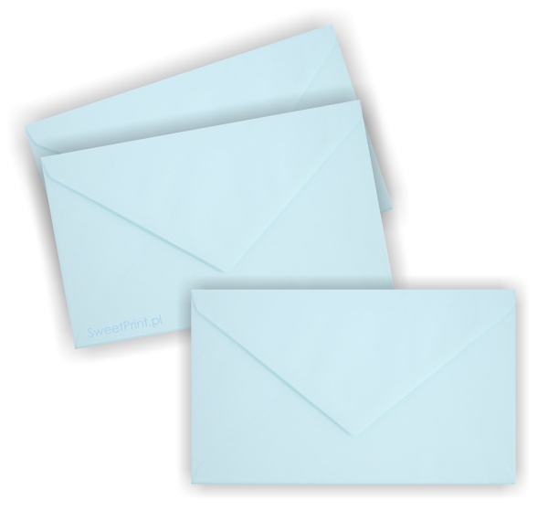 mini koperta w kolorze błekitnym do bilecików i wizytówek