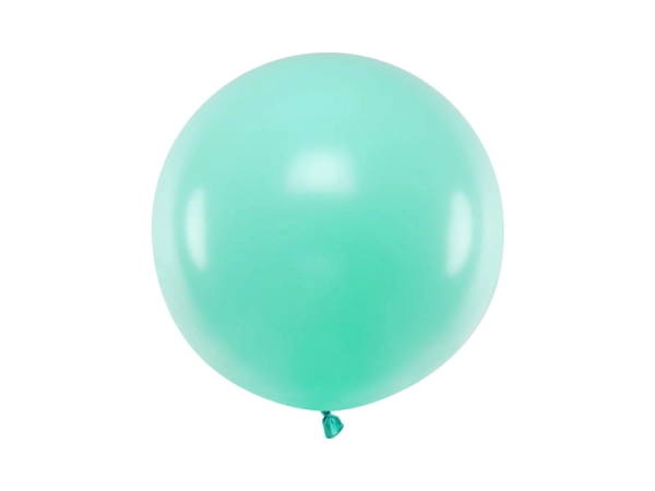 Okrągły balon, miętowy, 60 cm - SweetPrint.pl