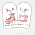 tagi do wydruku / metki, etykiety do drukowania / zawieszki  / szycie / maszyna do szycia