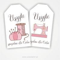 Etykiety / tagi / metki  do wydruku - Uszyte specjalnie dla Ciebie