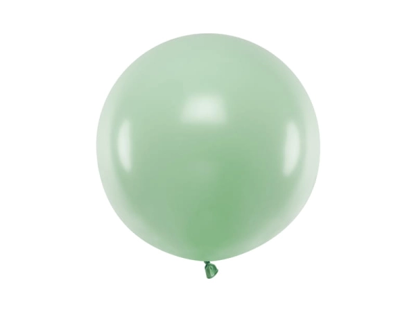 Okrągły balon, pistacjowy, 60 cm- SweetPrint.pl