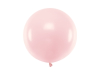 Balon okrągły 60 cm, pastelowy różowy