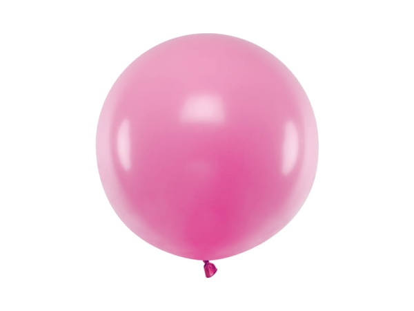 Okrągły balon, fuksjowy, 60 cm- SweetPrint.pl