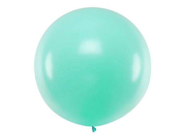 Okrągły balon, miętowy, 1m- SweetPrint.pl