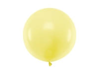 Balon okrągły 60cm, pastelowy żółty