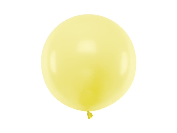 Okrągły balon, żółty, 60cm- SweetPrint.pl