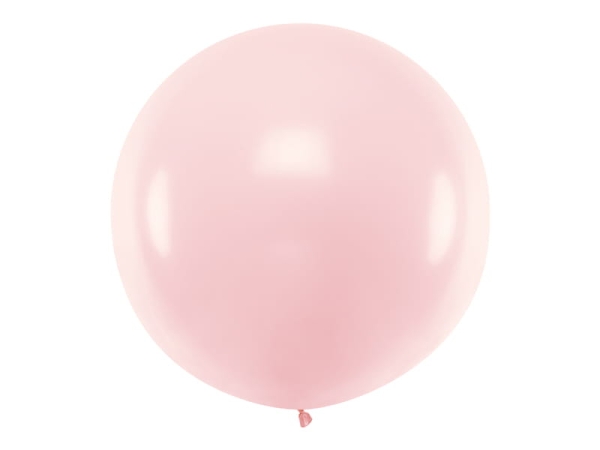 Okrągły balon, różowy, 1m- SweetPrint.pl