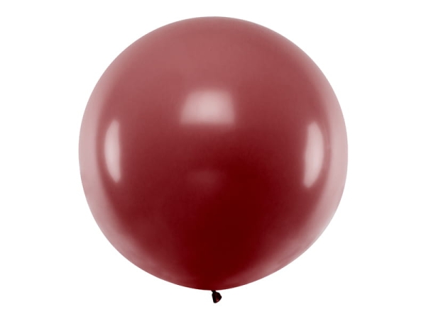 Okrągły balon, burgundowy, 1m- SweetPrint.pl