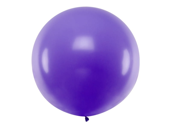 Okrągły balon, lawendowy, 1m- SweetPrint.pl