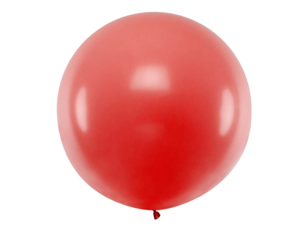 Okrągły balon, czerwony, 1m- SweetPrint.pl