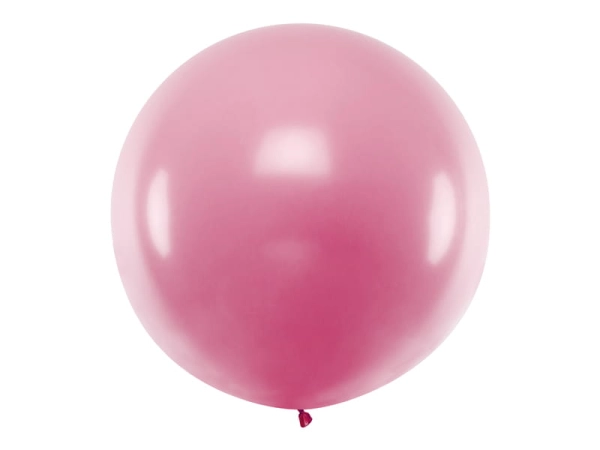 Okrągły balon, jasny różowy, 1m- SweetPrint.pl