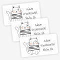 Naklejki z kotem - na książki i zeszyty- SweetPrint.pl