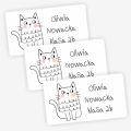 Naklejki z kotem - na książki i zeszyty- SweetPrint.pl