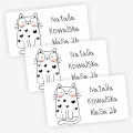 Naklejki z kotem - na książki i zeszyty- SweetPrint.pl