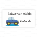 Naklejki z samochodem - na książki i zeszyty- SweetPrint.pl