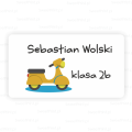 Naklejki z skuterem- na książki i zeszyty- SweetPrint.pl