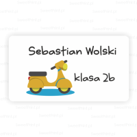 Naklejki szkolne / na zeszyty SKUTER