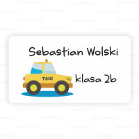 Naklejki szkolne / na zeszyty TAKSÓWKA