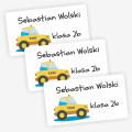 Naklejki z taksówką- na książki i zeszyty- SweetPrint.pl