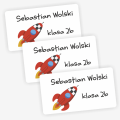 Naklejki z rakietą- na książki i zeszyty- SweetPrint.pl