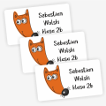 Naklejki z lisem - naklejki dla dzieci na książki i zeszyty- SweetPrint.pl
