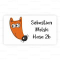 Naklejki z lisem - naklejki dla dzieci na książki i zeszyty- SweetPrint.pl