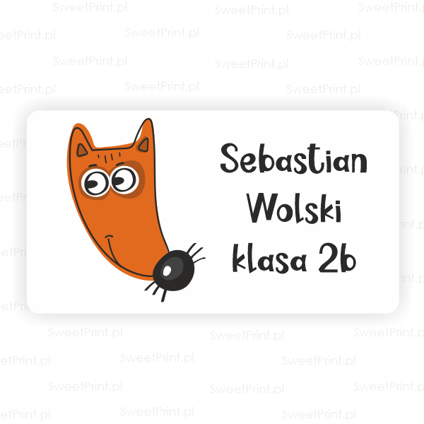 Naklejki z lisem - naklejki dla dzieci na książki i zeszyty- SweetPrint.pl