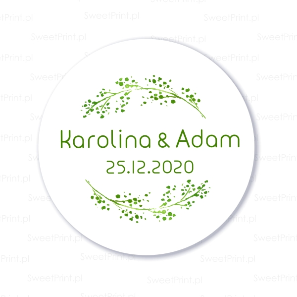 naklejki ślubne z własnym tekstem