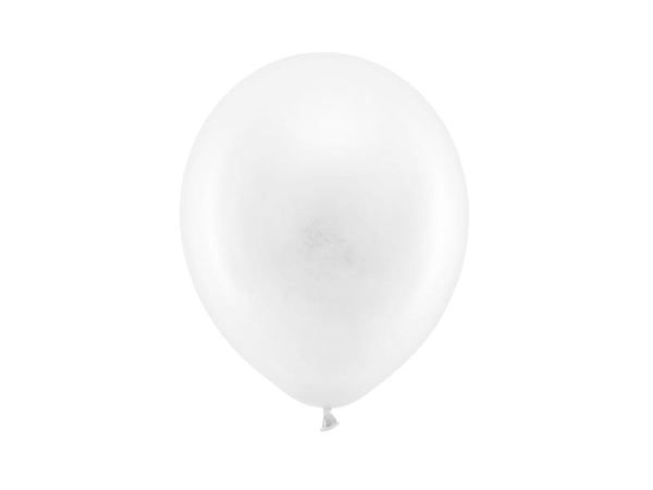 Balon pastelowy - biały, 23 cm- SweetPrint.pl