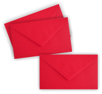 Czerwona koperta  mini 5,8 x 10,2 cm / 10 szt