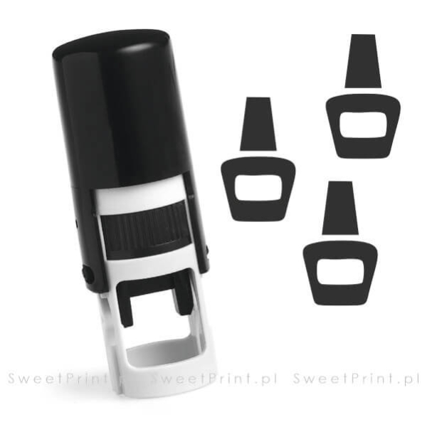 gotowa pieczątka mini - okrągła - automat - na karty lojalnościowe i stałego klienta - manicure - SweetPrint.pl