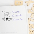 stempel / pieczątka z pieskiem - stempel szkolny - SweetPrint.pl