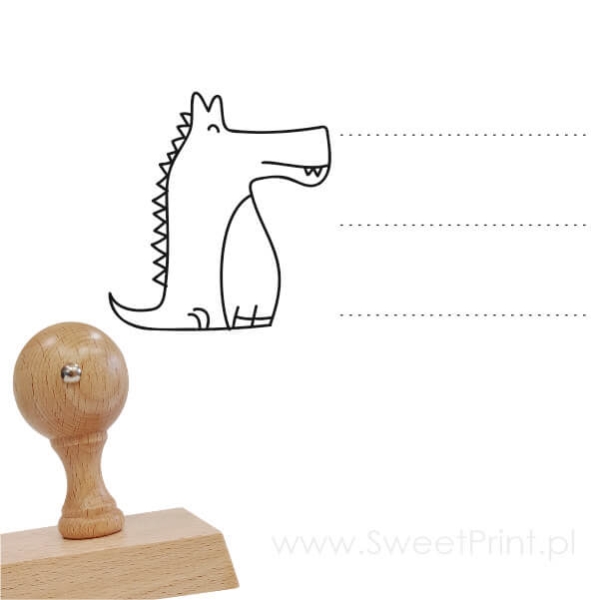 stempel / pieczątka KROKODYL - stempel szkolny - SweetPrint.pl