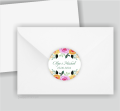 Okrągłe naklejki ślubne na koperty - SweetPrint.pl