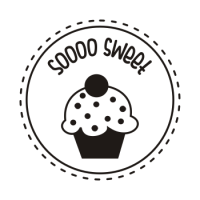 Drewniana pieczątka - stempel SWEET CUPCAKE