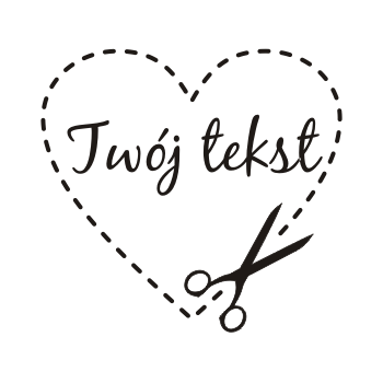 personalizowana pieczątka z sercem