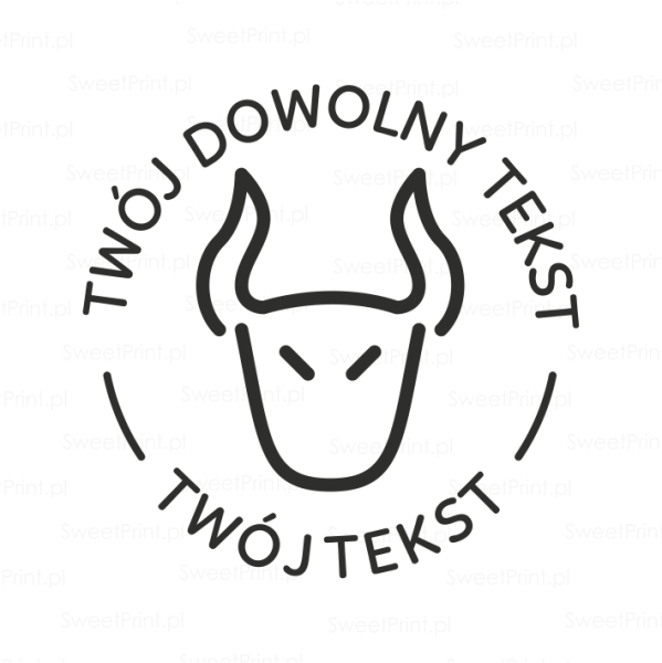 personalizowana pieczątka ze znakiem zodiaku byk