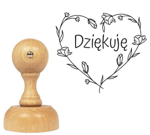 Stempel z napisem DZIĘKUJĘ - SweetPrint.pl