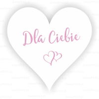 Naklejki w kształcie serca - DLA CIEBIE - różowe
