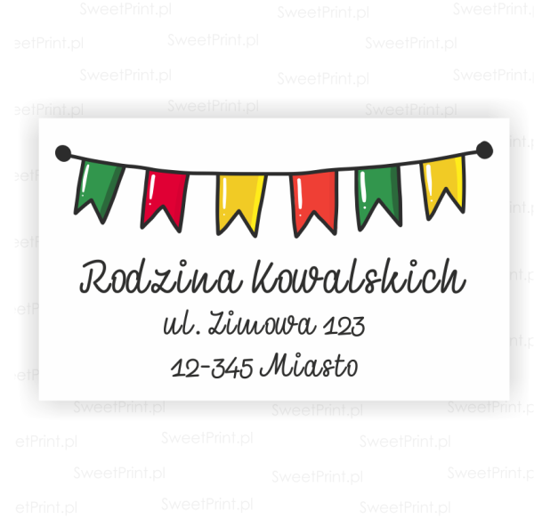 naklejki adresowe boże narodzenie
