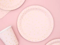 Papierowe talerzyki w złote kropeczki - SweetPrint.pl