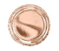 Talerzyki papierowe RÓŻOWE ZŁOTO, 23 cm