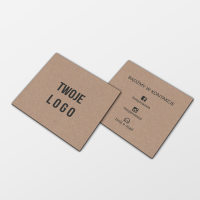 Kwadratowe EKO wizytówki - etykietki / metki EKO